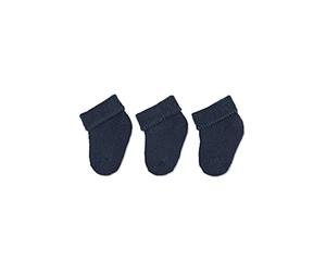 Sterntaler Bébé garçon Calzini Per Neonato 3er-pack Chaussettes, Bleu (Marine 300), 0 mois EU