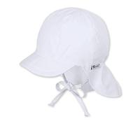 Sterntaler Berretto Bebé Con Visiera E Protezione Nuca Casquette, 47 Mixte bébé Casquette Mixte bébé Blanc (Weiss 500) Taille Unique (Taille Fabricant: 47) Lot de