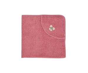 Sterntaler Bio GOTS Mabel Serviette de Bain à Capuche pour bébé Fille - Serviette de Bain pour bébé Fille avec Motif Souris - Lavable - Bio - Rose