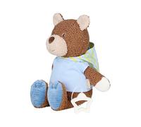 Sterntaler Boîte à Musique L Ours Bob - Jouet pour Enfant et bébé - Peluche Douillette et Jersey imprimé - Mécanisme Amovible - Poignée étoilée - Mélodie : Berceuse de Mozart - 32 × 25 × 12 cm