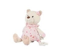 Sterntaler Boîte à Musique M - Ours Betty - Jouet pour Enfant et bébé - Peluche Douillette et Jersey imprimé - Mécanisme Amovible - Poignée étoilée - Mélodie : Berceuse de Brahms - 24 × 20 × 9 cm