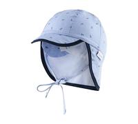Sterntaler Bonnet avec visière, Cordons à nouer et protège-cou, Âge: 3-4 Mois, Taille: 39, Bleu claire (Ciel)