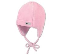 Sterntaler Bonnet Bébé Filles avec Cache-Oreilles et Cordons d'attache au Menton, Âge : 5-6 Mois, Taille : 43, Rose