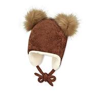 Sterntaler Bonnet Inka en Velours pour bébé Fille, Marron, 53