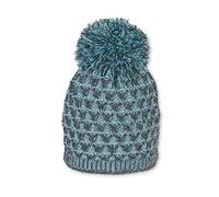 Sterntaler Bonnet Tricoté pour Fille Deux couleurs avec Pompon, Âge : 18-24 mois, Taille : 51 cm, Gris Anthracite