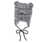 Sterntaler Bonnet Unisexe avec Mignon Visage d'ours et Oreilles Saillantes, Âge : 18-24 Mois, Taille : 51 cm, Gris Anthracite