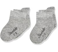 Sterntaler Calzini Sneaker DP Uni Chaussettes, Gris (Silber Melange 542), 26 (Lot de 2) Garçon