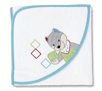 STERNTALER Cape de bain 80X80 WILBUR le loup, Blanc