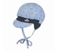 Sterntaler Casquette avec cordons à nouer, Âge: 2-3 Mois, Taille: 37, Bleu claire (Ciel)