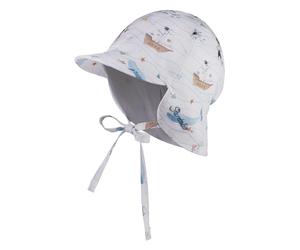 Sterntaler Casquette pour garçon avec Protection de la Nuque Motif Pirate, Blanc., 47