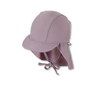 Sterntaler Casquette Unie pour bébé et Enfant avec Protection de la Nuque et Cordon de Serrage - Protection UV 50+ - Bonnet de Bain - Chapeau de Piscine et Plage - Maillot de Bain Fille, Violet, 53