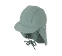Sterntaler Casquette Unie pour bébé et Enfant avec Protection de la Nuque et Cordon de Serrage - Protection UV 50+ - Bonnet de Bain - Chapeau de Piscine et Plage - Maillot de Bain Unisexe, Vert Mat