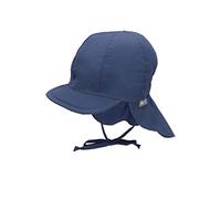 Sterntaler Casquette Unisexe pour Enfant avec Protection de la Nuque avec Cordons de Serrage et Cache-Oreilles enfichables, Bleu, 51