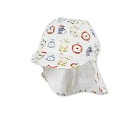 Sterntaler Casquette Unisexe pour Enfant - pour Le Cou - Motif Animaux de Safari, Ecru, 47