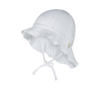 Sterntaler Chapeau de Soleil Unisexe en Mousseline de Coton avec Cordon de Serrage, Blanc., 47