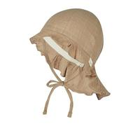 Sterntaler Chapeau de Soleil Unisexe en Mousseline de Coton avec Cordon de Serrage, Taupe, 55