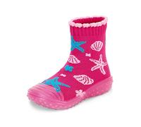 Sterntaler Chaussette d'aventure pour bébé fille avec semelle en caoutchouc, magenta, 26 EU