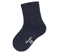 Sterntaler Chaussettes en laine, Bleu chiné, 17-18