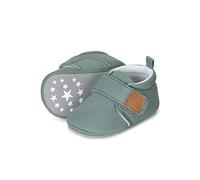 Sterntaler Chaussons d'éveil uni - Chaussures pour bébé en toile avec fermeture - Chaussons pour bébé et enfant - Semelle étoile cousue antidérapante - Baskets unisexes avec doublure en jersey - Vert