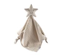 Sterntaler Doudou étoile pour bébé avec Visage brodé, Doudou en Mousseline avec détails noués, consolateur pour garçons et Filles, Jaune Mat