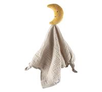 Sterntaler Doudou Luna pour bébé avec Visage brodé, Doudou en Mousseline avec détails noués, pour garçons et Filles, Beige