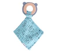 Sterntaler Doudou unisexe pour bébé avec anneau de dentition - Ours polaire Elia - Doudou pour bébé - Doudou - Doudou - Turquoise foncé