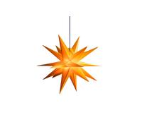 Sterntaler étoile décorative | étoile de Noël | 18 branches | étoile pliante | plastique | 40cm | extérieur | ampoule | fiche secteur, couleur:jaune