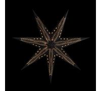 Sterntaler Étoile décorative | Papier de Noël | Velours | Étoile pliante | Noir | 75 cm | Intérieur | Ampoule | Prise secteur