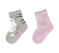 Sterntaler Fille Abs-söckchen Dp Katze Chaussette pour chausson, Gris Clair Chiné, 24 EU