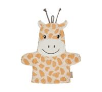 Sterntaler Kaya Gant de toilette girafe en coton absorbant avec de beaux bords tissés - Broderie mignonne - Pour bébés et tout-petits - Sable