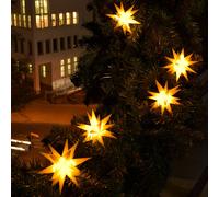 STERNTALER Guirlande lumineuse LED avec 9 étoiles pour l'extérieur, jaune Sterne, orange / jaune, Matière Plastique