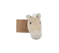 Sterntaler Hochet cheval Sunny - Hochet bébé en tissu doux - Hochet avec bande élastique - Jouet pour bébé pour jouer, câliner et hochet, beige clair