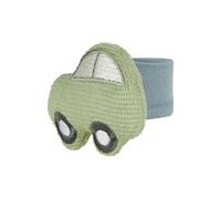 Sterntaler Hochet de bras de voiture, jouet pour bébé pour les mains, poignets élastiques, facile à enfiler, hochet pour jouer et saisir, 5 × 7 × 3 cm, vert pierre