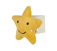Sterntaler Hochet étoile pour bébé - Poignets élastiques - Facile à enfiler - Hochet pour jouer et saisir - 7,5 × 7,5 × 3 cm - Jaune mat
