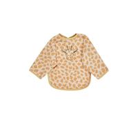 Sterntaler Kaya Bavoir à manches en coton absorbant avec jolie girafe Jacquard Fermeture à bouton-pression pratique pour un enfilage et un retrait faciles Sable