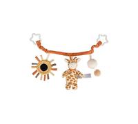 Sterntaler Kaya Chaîne de Poussette Girafe - Jouet pour bébé avec Miroir et hochet - Bande élastique et Anneaux en étoile pour Une Fixation Flexible à la Poussette, au lit et au siège Auto - Marron