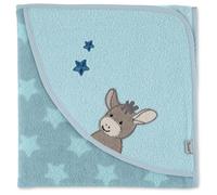 Sterntaler - Kid's Kapuzenbadetuch - Serviette de plage - 100 x 100 cm - mittelblau / emmi
