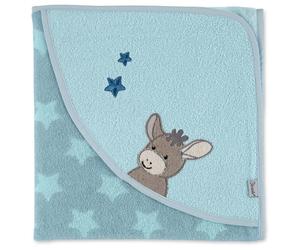 Sterntaler - Kid's Kapuzenbadetuch - Serviette de plage - 100 x 100 cm - mittelblau / emmi