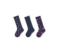 Sterntaler Kniestrümpfe - Chaussettes - Lot de 3 - Bébé fille - Bleu Marine - 17-18