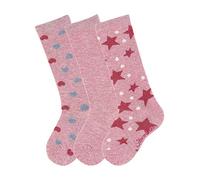 Sterntaler Kniestrümpfe - Chaussettes - Lot de 3 - Bébé fille - Rose - 19-22