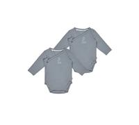 Sterntaler Lot de 2 bodies unisexes pour bébé - Motif Dino Rexi - Gris/bleu - Normal