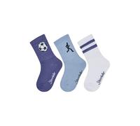 Sterntaler Lot de 3 paires de chaussettes de sport, Encre bleue, 27-30