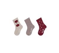 Sterntaler Lot de 3 paires de chaussettes en forme de cœur, Beige chiné, 27-30