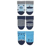 Sterntaler Lot de 3 paires de chaussettes pour bébé garçon Motif phare Bleu marine Taille 14