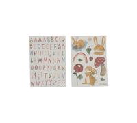 Sterntaler Lot de 81 autocollants lapin Hanni - Passe au lave-vaisselle - Pour personnaliser des bouteilles d'eau ou de la boîte à déjeuner - Lettres et motif - Autocollants à coller - Pour maternelle