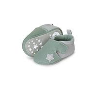 Sterntaler Mixte Chaussures à Ramper pour bébé Semelle de Mocassin, Vert, 18 EU