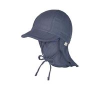 Sterntaler Mixte Schirmmütze Mit Nackenschutz Baumwoll Musselin Bindeband Chapeau De Soleil, Bleu, 43 EU