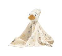 Sterntaler Doudou Canard Edda Lou en Mousseline avec Hochet Doudou Doudou Consolateur Garçon Fille, Ecru
