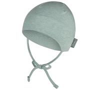 Sterntaler OCS Beanie Melange - Bonnet Doux en Jersey Simple (Bio) - Unisexe - avec Cache-Oreilles - Bonnet de Transition pour bébé et Enfant à Nouer - Dès la Naissance, Couleur : Vert Pierre, 49