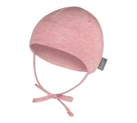 Sterntaler OCS Beanie Melange - Bonnet Doux en Jersey Simple (Bio) - Unisexe - avec Cache-Oreilles - Bonnet de Transition pour bébé et Enfant à Nouer - Dès la Naissance, Rose Velours, 51